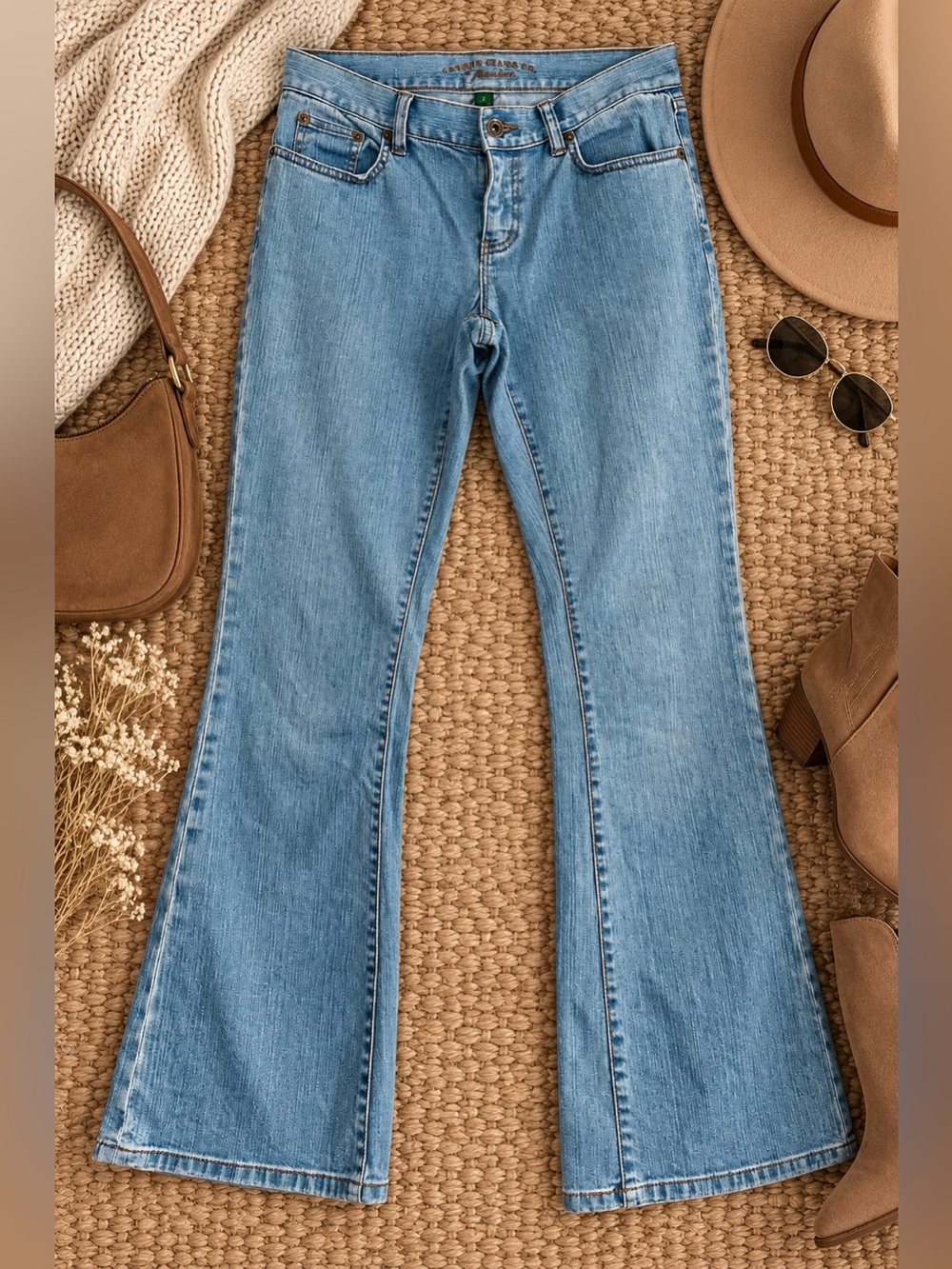 Lauren Jeans Co. Ralph Lauren Premium Contemporary Bootcut Jeans Size 2 Light